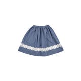 デニム 風 レース 切り替え ギャザー スカート(90~140cm) | BeBe | 詳細画像14