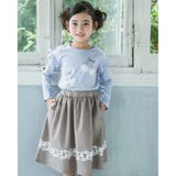 デニム 風 レース 切り替え ギャザー スカート(90~140cm) | BeBe | 詳細画像4