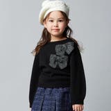 BIGリボンモチーフニットプルオーバー(100~150cm) | BeBe | 詳細画像1