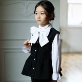 ダブルクロスパールボタンペプラムベスト(110~130cm) | BeBe | 詳細画像3