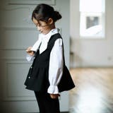 ダブルクロスパールボタンペプラムベスト(110~130cm) | BeBe | 詳細画像4