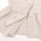 ダブルクロスパールボタンペプラムベスト(110~130cm) | BeBe | 詳細画像9