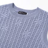 ケーブル編みクルーネックニットベスト(90~150cm) | BeBe | 詳細画像10