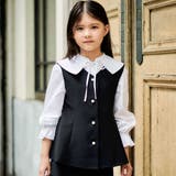 ダブルクロスパールボタンフレアベスト(110~160cm) | BeBe | 詳細画像5