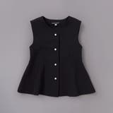 ダブルクロスパールボタンフレアベスト(110~160cm) | BeBe | 詳細画像6