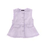 【お揃い】ツイード調フリンジボタンジレ(110~150cm) | BeBe | 詳細画像7 