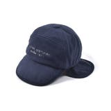 ネイビー | フリースロゴ刺しゅうフライトキャップ(50~54cm) | BeBe