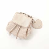 【お揃い】ハートタグ付きブロッサムラメツイード2wayミニリュック | BeBe | 詳細画像19 