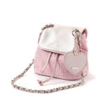 ピンク | 【お揃い】ハートタグ付きブロッサムラメツイード2wayミニリュック | BeBe
