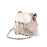 ベージュ | 【お揃い】ハートタグ付きブロッサムラメツイード2wayミニリュック | BeBe