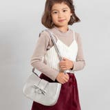 グレー | レザー調リボンフラップベルト付きショルダーバッグ | BeBe