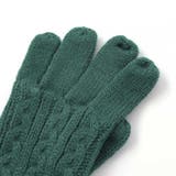 【お揃い】ケーブル編みライン配色ニット手袋 | BeBe | 詳細画像11 