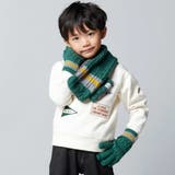 【お揃い】ケーブル編みライン配色ニット手袋 | BeBe | 詳細画像4 