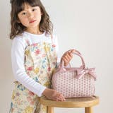 レザー調編み込みリボンチャーム付きミニボストン | BeBe | 詳細画像2 