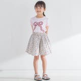 【お揃い】フラワーリボンパフスリーブTシャツ(90~150cm) | BeBe | 詳細画像3