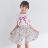 【お揃い】フラワーリボンパフスリーブTシャツ(90~150cm) | BeBe | 詳細画像4