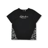 【お揃い】手書き風ロゴ総柄切り替えポンチTシャツ(80~150cm) | BeBe | 詳細画像6