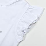 シルバースパンコールロゴフリル袖Tシャツ(100~160cm) | BeBe | 詳細画像15 