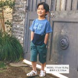 タフタ切り替え発砲プリントマーブルロゴ半袖Tシャツ(90~150cm) | BeBe | 詳細画像2