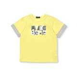 【お揃い】グラフィックロゴプリント袖切り替え半袖Tシャツ(90~150cm) | BeBe | 詳細画像1 