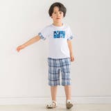 【お揃い】グラフィックロゴプリント袖切り替え半袖Tシャツ(90~150cm) | BeBe | 詳細画像3 