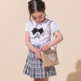 エッフェル塔プリントリボン天竺パフスリーブTシャツ(90~150cm) | BeBe | 詳細画像3