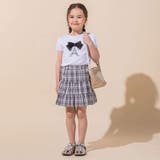 エッフェル塔プリントリボン天竺パフスリーブTシャツ(90~150cm) | BeBe | 詳細画像4