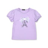 エッフェル塔プリントリボン天竺パフスリーブTシャツ(90~150cm) | BeBe | 詳細画像5
