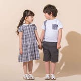 ギンガムチェックアシメ切り替えポケット半袖Tシャツ(90~150cm) | BeBe | 詳細画像5