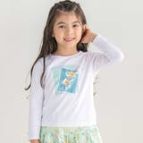 アイリス切手プリント長袖Tシャツ(90~150cm) | BeBe | 詳細画像1