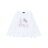 エッフェル塔フラワーモチーフスムース長袖Tシャツ(90~160cm) | BeBe | 詳細画像5