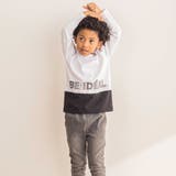 配色ドローイングロゴ天竺長袖Tシャツ(90~160cm) | BeBe | 詳細画像3