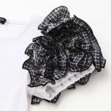 先染めチェックローズプリントフリルパフスリーブリブTシャツ | BeBe | 詳細画像7 