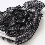 先染めチェックローズプリントフリルパフスリーブリブTシャツ | BeBe | 詳細画像8 