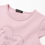 ラインストーンハートロゴ天竺キャップスリーブTシャツ(100~160cm) | BeBe | 詳細画像10 