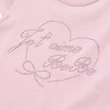 ラインストーンハートロゴ天竺キャップスリーブTシャツ(100~160cm) | BeBe | 詳細画像12 