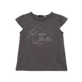 ラインストーンハートロゴ天竺キャップスリーブTシャツ(100~160cm) | BeBe | 詳細画像6 