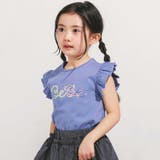オーロラスパンコールロゴフリル袖Tシャツ(100~160cm) | BeBe | 詳細画像5