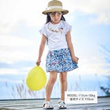 コード刺しゅうロゴ小鳥天竺フレンチスリーブTシャツ(90~160cm) | BeBe | 詳細画像2