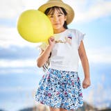 コード刺しゅうロゴ小鳥天竺フレンチスリーブTシャツ(90~160cm) | BeBe | 詳細画像3