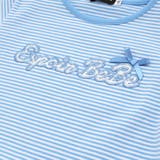 ボーダー天竺レースパッチ刺しゅうペプラム半袖Tシャツ(80~140cm) | BeBe | 詳細画像11 