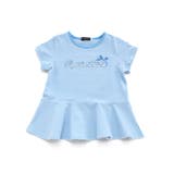 ボーダー天竺レースパッチ刺しゅうペプラム半袖Tシャツ(80~140cm) | BeBe | 詳細画像7 