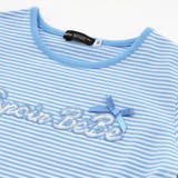 ボーダー天竺レースパッチ刺しゅうペプラム半袖Tシャツ(80~140cm) | BeBe | 詳細画像9 
