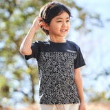 ブラック系 | 【お揃い】ジオメトリックロゴ総柄ポンチ半袖Tシャツ(90~160cm) | BeBe