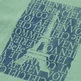 水彩風エッフェル塔ロゴプリント天竺配色半袖Tシャツ(90~150cm) | BeBe | 詳細画像10