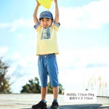 水彩風エッフェル塔ロゴプリント天竺配色半袖Tシャツ(90~150cm) | BeBe | 詳細画像2
