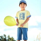 水彩風エッフェル塔ロゴプリント天竺配色半袖Tシャツ(90~150cm) | BeBe | 詳細画像3
