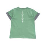 水彩風エッフェル塔ロゴプリント天竺配色半袖Tシャツ(90~150cm) | BeBe | 詳細画像8