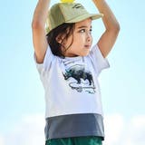 ホワイト | バイカラーアニマルプリント天竺半袖Tシャツ(80~140cm) | BeBe