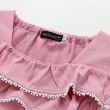キャップスリーブスクエアネックフリルTシャツ(90~150cm) | BeBe | 詳細画像10